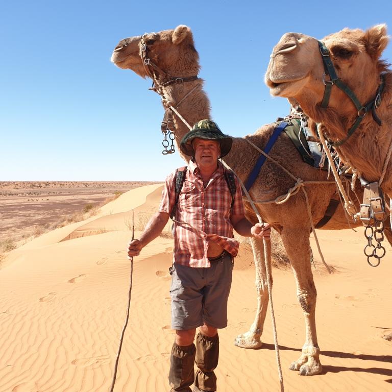 Laurence Webb With his Camel